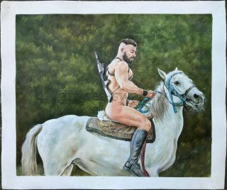 oil painting art nude male 100 hand - painted on canvas 24x20 inch 