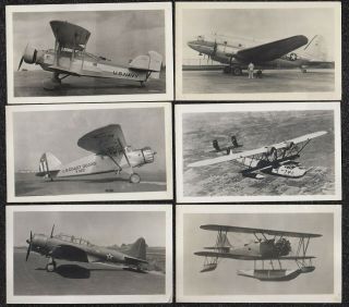 Lqqk 6 Vintage 1940s,  Military Aircraft Photos,  W/names On Backs 32