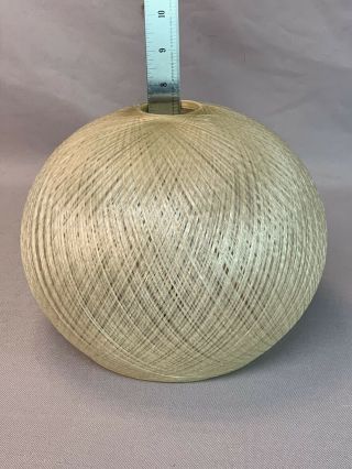Vintage Mid Century Modern Spun Fiberglass Lamp Ball Shade Woven