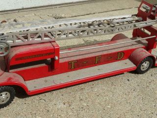 Vintage Pressed Steel Tonka No 5 Fire Department Engine Toy Model Ladder 31 