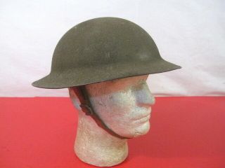 Wwi Era Us Army Aef M1917 Helmet Complete With Liner & Chin Strap - Cond