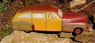 Wyandotte Woody Toy Town Cadillac Estate Car Pressed Steel 1940s • Rare