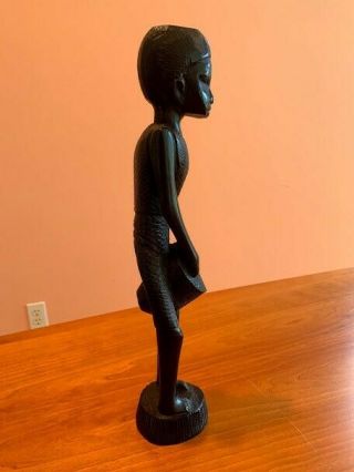Set of 2 Vintage Wood - Carved African Statues 3