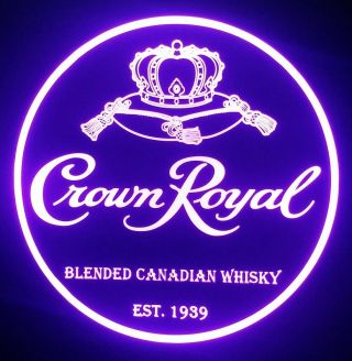 Crown Royal Whisky Led Sign Personalized,  Home Bar Pub Sign,  Lighted Sign