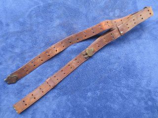 Ww1 Us Springfield Rifle Leather Sling Made By Hoyt In 1918