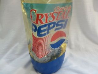 One Full Crystal Pepsi Large 2 Liter Bottle From 1992 - 1993