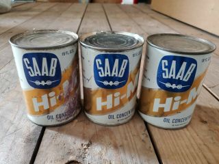 3 Saab Hi - M Oil Concentrate 18 Oz Full Can Airplane Graphic