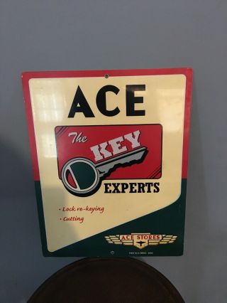 Vintage Metal Ace Hardware Store Sign 11” X 14”.  First In A Series