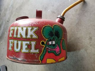 Vintage Gas Can Monster Character Rat Fink Pinstripe Lowbrow Rat Rod Custom