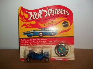 Hot Wheels Redline Hot Heap Blue In Blister Pack Carded With Button Usa