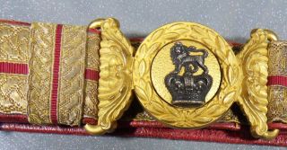 Handsome British Victorian Officers Uniform Belt