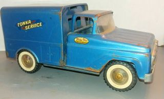 Tonka Blue Box Cab Service Truck Model 01 - 1959 Tonka Toys - Mound Minn.