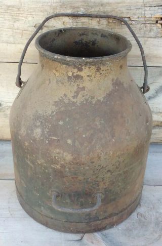 Vintage Rustic Delaval 5 Gallon Stainless Dairy Milk Pail