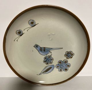 Vintage Ken Edwards El Palomar 10 " Blue Bird Dinner Plate Mexican Tonala Pottery
