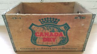 Vintage Canada Dry Wooden Box Crate Carrier
