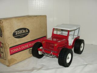 Vintage Tonka Jeep Dune Buggy With Tow Chain In The Box - Paint