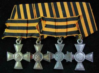 Imperial Russia Order Of St.  George - Group Of Four Crosses
