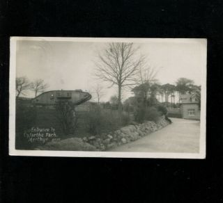 Ww1 Tank 288 Cyfartha Park Merthyr Rp Postcard