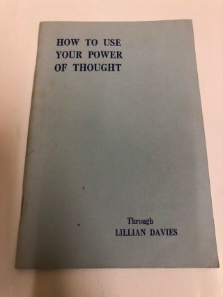 Vintage Book How To Use Your Power Of Thought Lillian Davies Spiritual Tarot