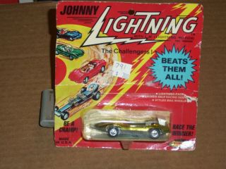 Vintage Topper Johnny Lightning Spoiler Rare In Package Red Red Line Era