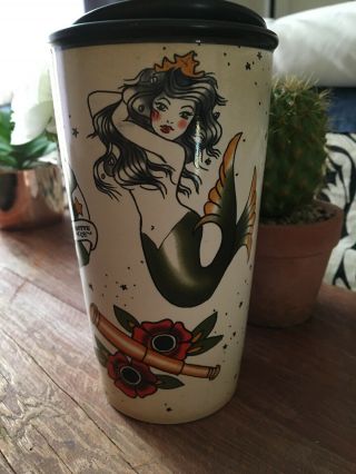 2015 Starbucks Mermaid Siren Tattoo 12 Oz.  Travel Mug Ceramic Tumbler