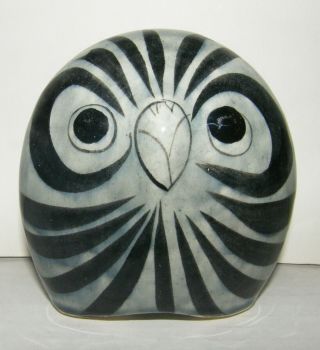 Vtg Mexican Tonala Handpainted Art Pottery Owl Bird Folk Art Rs Mexico Halloween