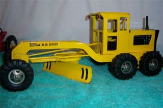 Tonka Road Grader 1965 510 Good Fully Toy Pressed Steel 17 3/4 " Long
