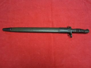 Us/ Wwi Remington M - 1917 Bayonet Dated 1918 W/leather Scabbard Dated 1918