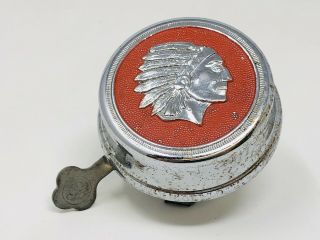 Rare 50’s N.  T.  C.  Vintage Indian Head Native American Bicycle Bell West Germany