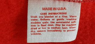 Vintage Wheel Horse Garden Tractors Blanket throw 54 x 42 Felt red USA made 3