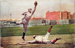 Vintage Antique 1908 Rppc Real Photo Baseball Players Boston Red Sox Postcard