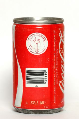 1979 Coca Cola Can From Puerto Rico,  Viii Juegos Panamericanos