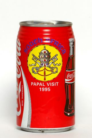1995 Coca Cola Can From South Africa,  Papal Visit South Africa 1995