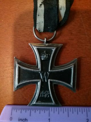 Ww1 German Iron Cross 2nd Class With Ribbon - -