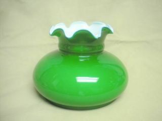 Emerald Green Cased Glass Student Bankers Desk Lamp Light Shade 5 ¾ " Rim