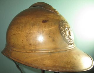 orig compl WW Belgian M15 Adrian helmet poilu casque stahlhelm casco elmo 胄 шлем 2