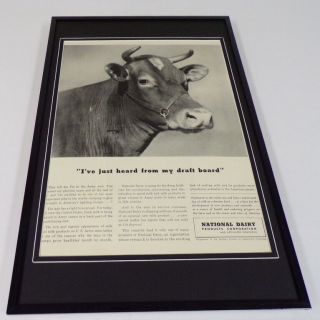 1942 National Dairy Products Framed 11x17 Vintage Advertising Poster