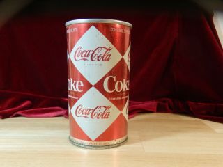 Vintage Coca Cola Coke Can Diamond Design Pop Top Opened.  Atlanta,  Ga