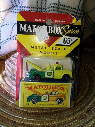 " Matchbox " Series 13 Lesney Product Bp Dodge Wreck Truck Made In England Mib