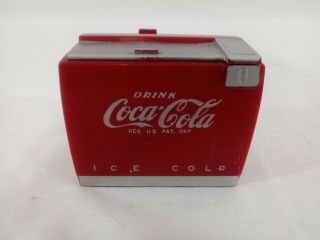 1950s Coca - Cola Mini Cooler Music Box Plays Things Go Better With Coke