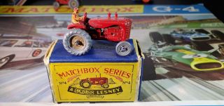 Matchbox Moko Lesney Massey Harris Tractor Fenders 4 A1 With Script Box
