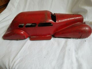 Old Wyandotte Speedster Coupe Metal Toy Car Parts 14 1/2 " Long.