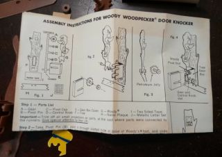 Woody Woodpecker Door Knocker 1970 Fruit Loops Giveaway NIB Open Box 2