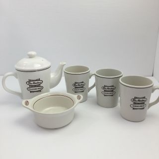 Tim Hortons Steelite Always Fresh Coffee Tea Teapot Bowl Cup Mug Set Of 5