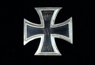 Ww1 German Iron Cross 1st Class,  Vaulted,  900 Silver,