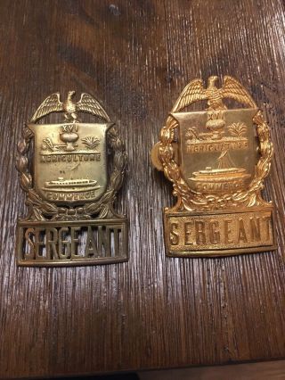 Rare Agricultural Commerce Sergeant Badges