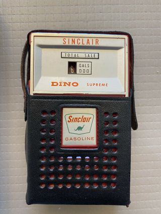 Sinclair Gas Pump Dino Transister Radio NOS,  With Case Box 2