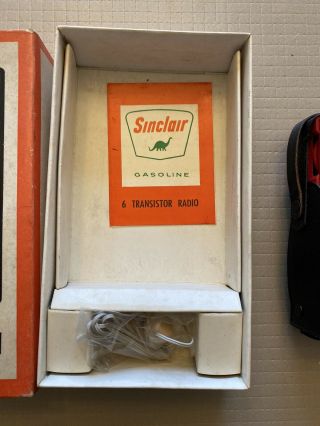 Sinclair Gas Pump Dino Transister Radio NOS,  With Case Box 3