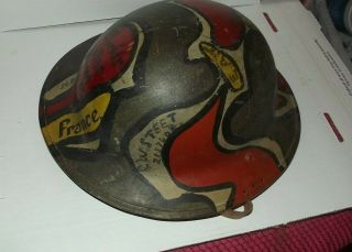 Ww1 Us Army 89th Division Painted Helmet