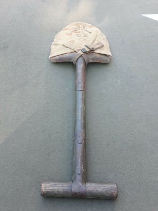 1917 Ww1 T - Handle Us Shovel Entrenching Tool With Cover